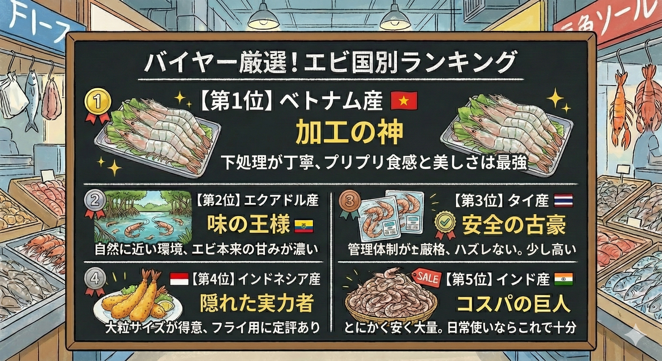 バナメイエビ産地ランキング！どこが一番美味い？おすすめは？価格は？
