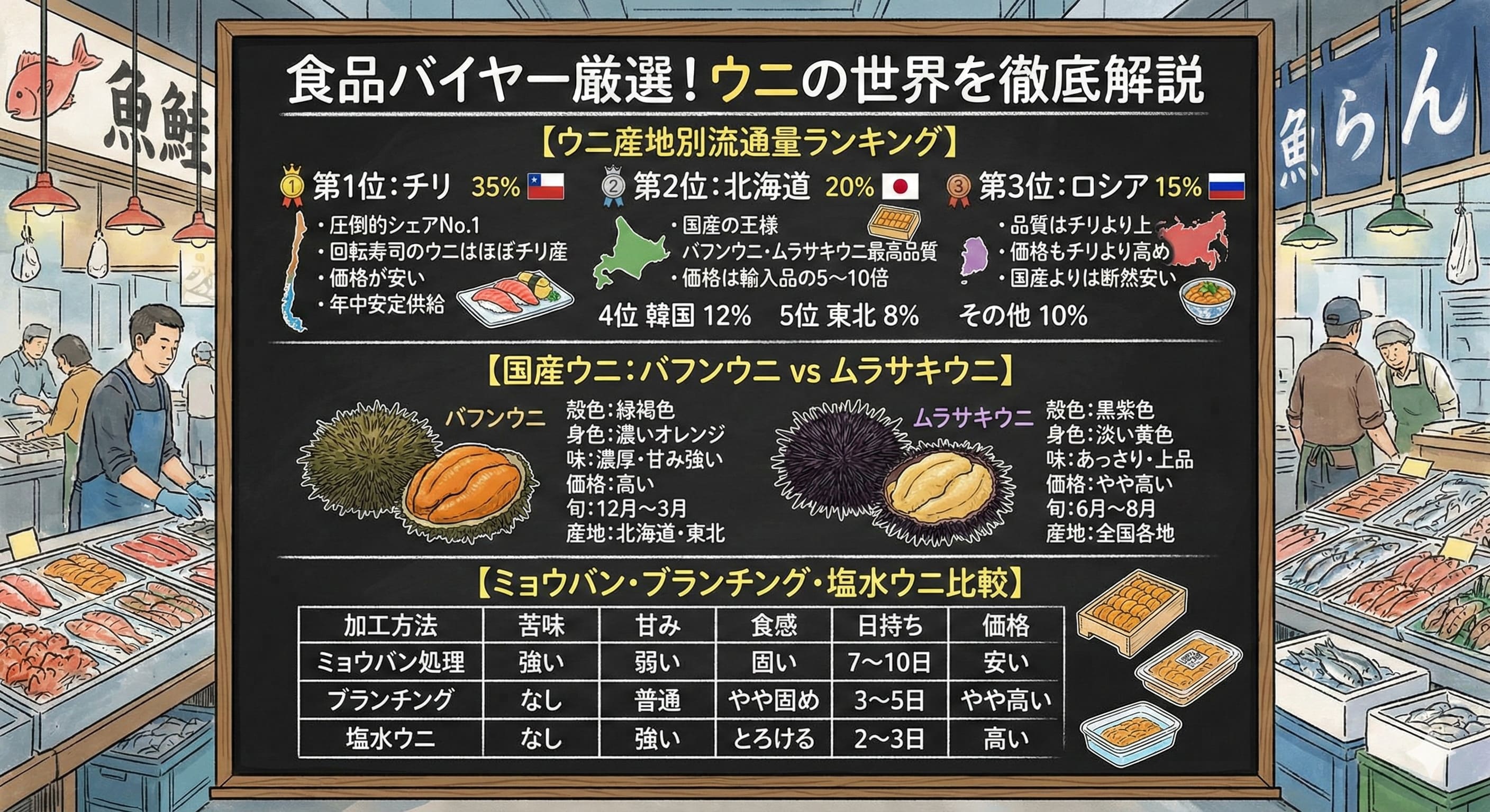 【2026年最新】ウニのおすすめ産地ランキング！バフンウニとムラサキウニ違いも解説！
