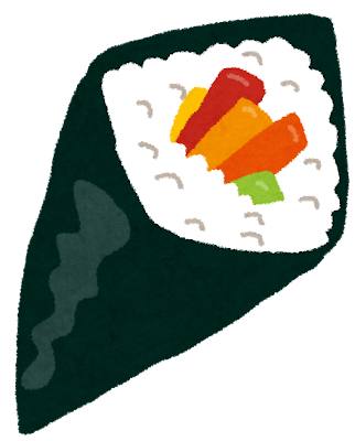 手巻き寿司のイラスト