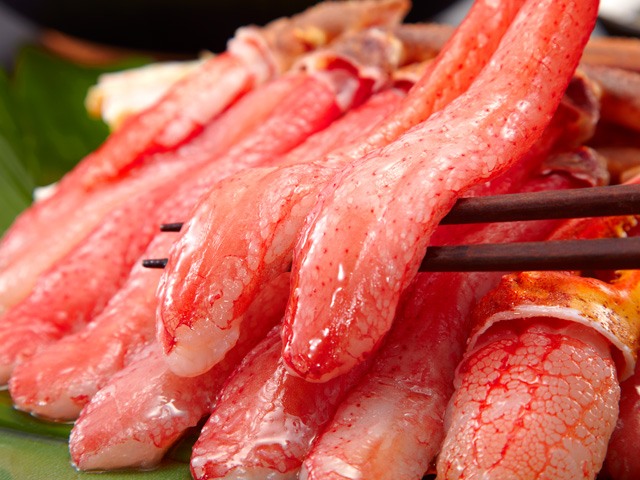 かにしゃぶ用の生ずわい脚肉むき身