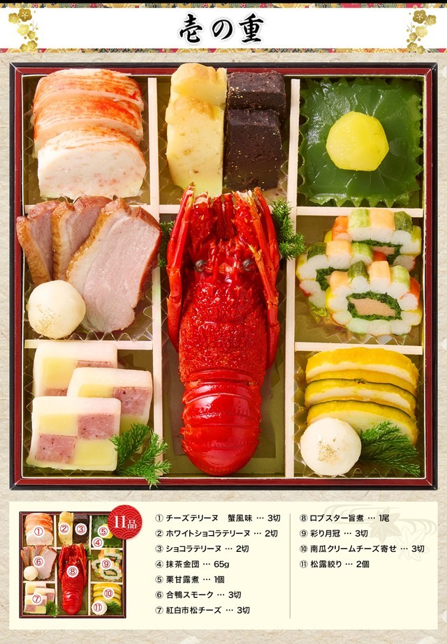 恵福のお品書き 壱の重（11品）