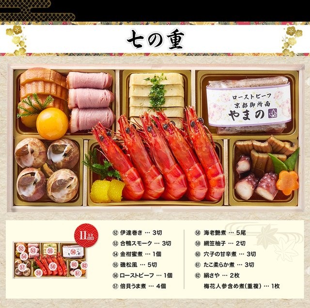 一陽来復のお品書き 七の重（11品）