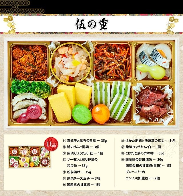 絢爛のお品書き 伍の重（11品）
