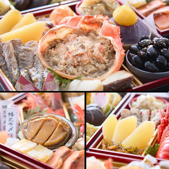 匠の寿の重に入る蟹甲羅盛り。カニの甲羅にほぐし身とカニ味噌が盛られている