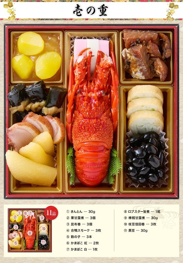 彩幸のお品書き 壱の重（11品）