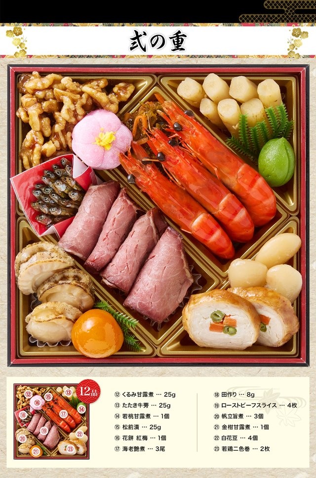 彩幸のお品書き 弐の重（12品）
